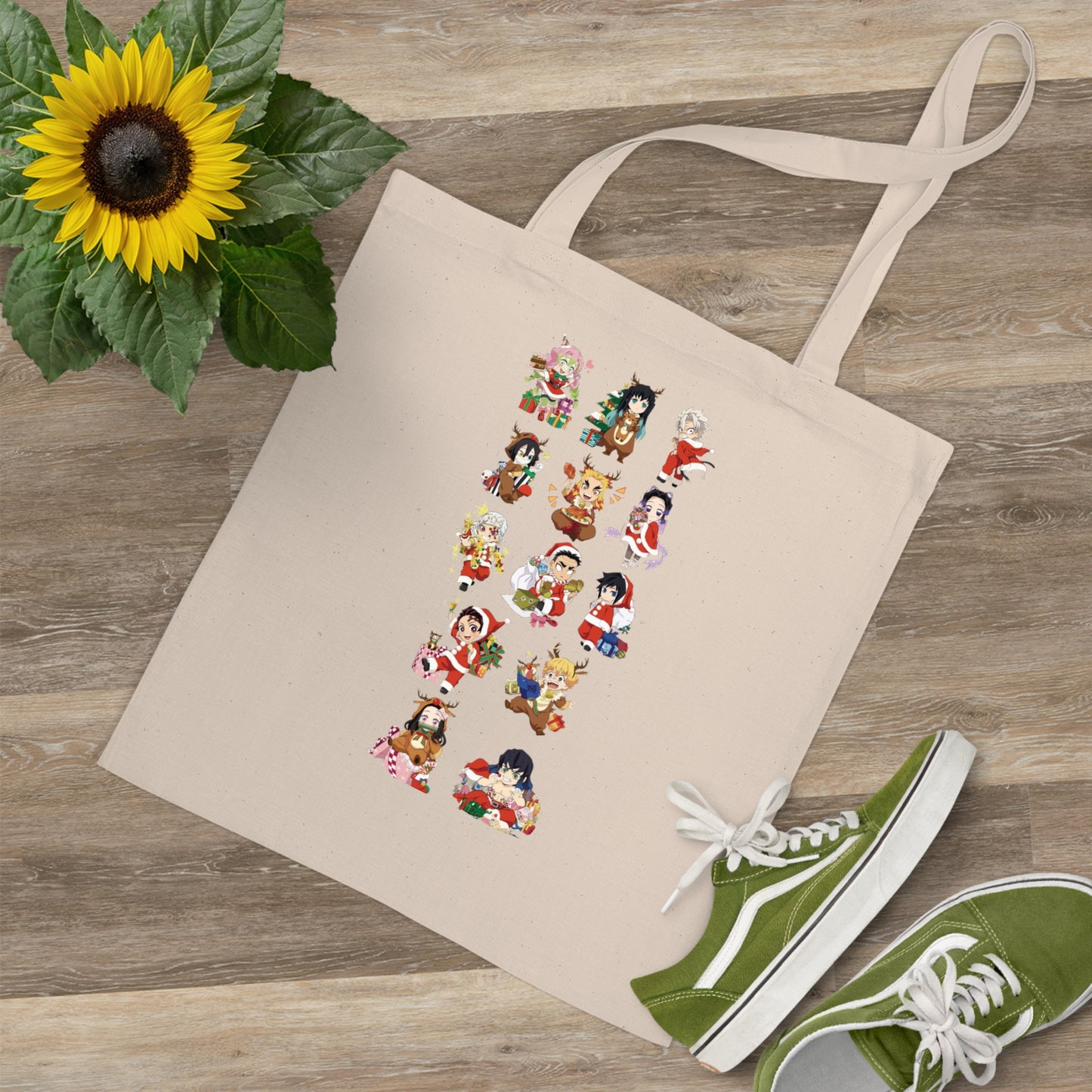 Christmas Demon Slayer Inspired Tote Bag Printify