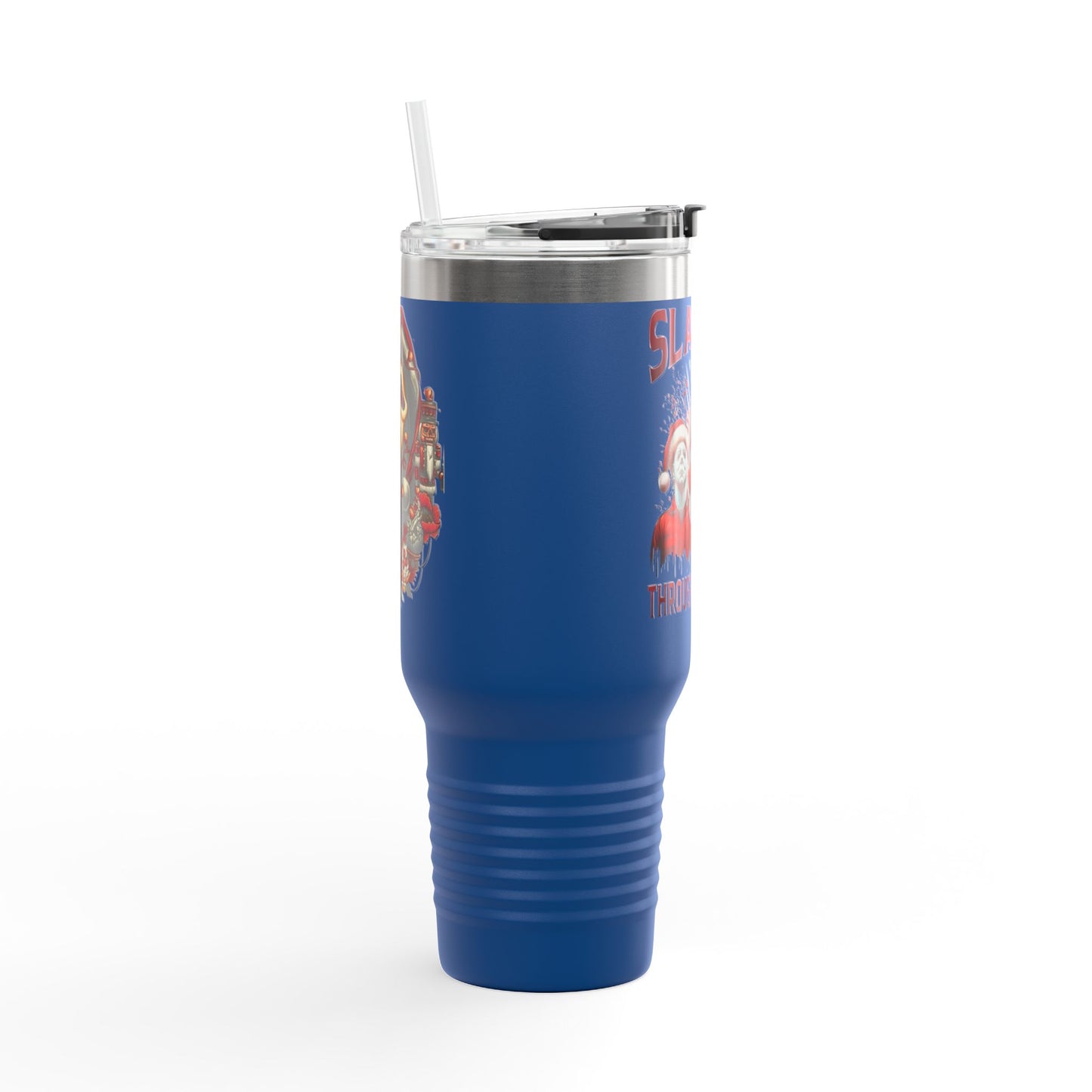 Travel Mug  "Slashin' Through the Snow" 40oz Insulated Christmas Tumbler Printify