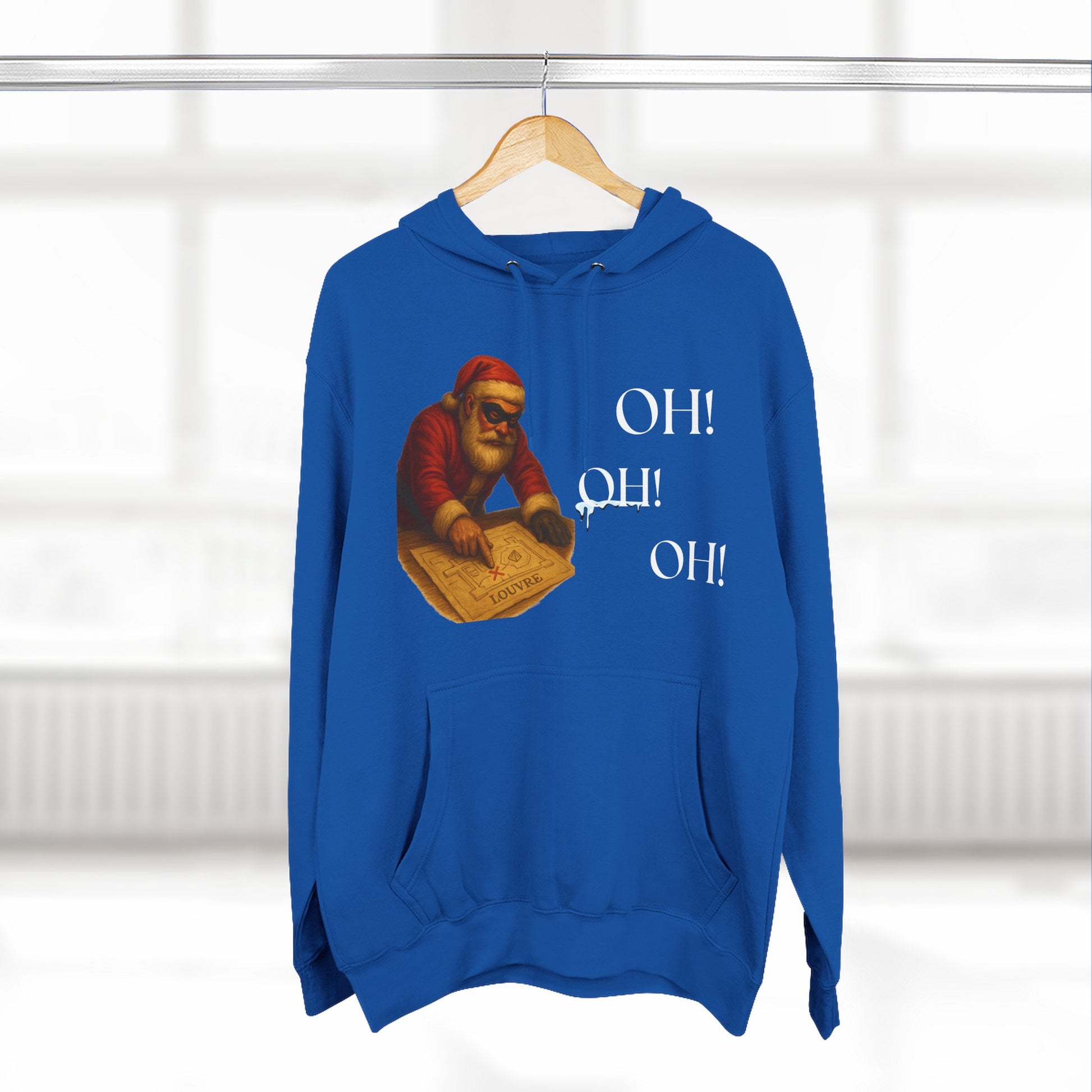 Vintage Santa Claus Oh! Oh! Oh! Hoodie | Christmas Holiday Sweater-Style Sweatshirt Printify