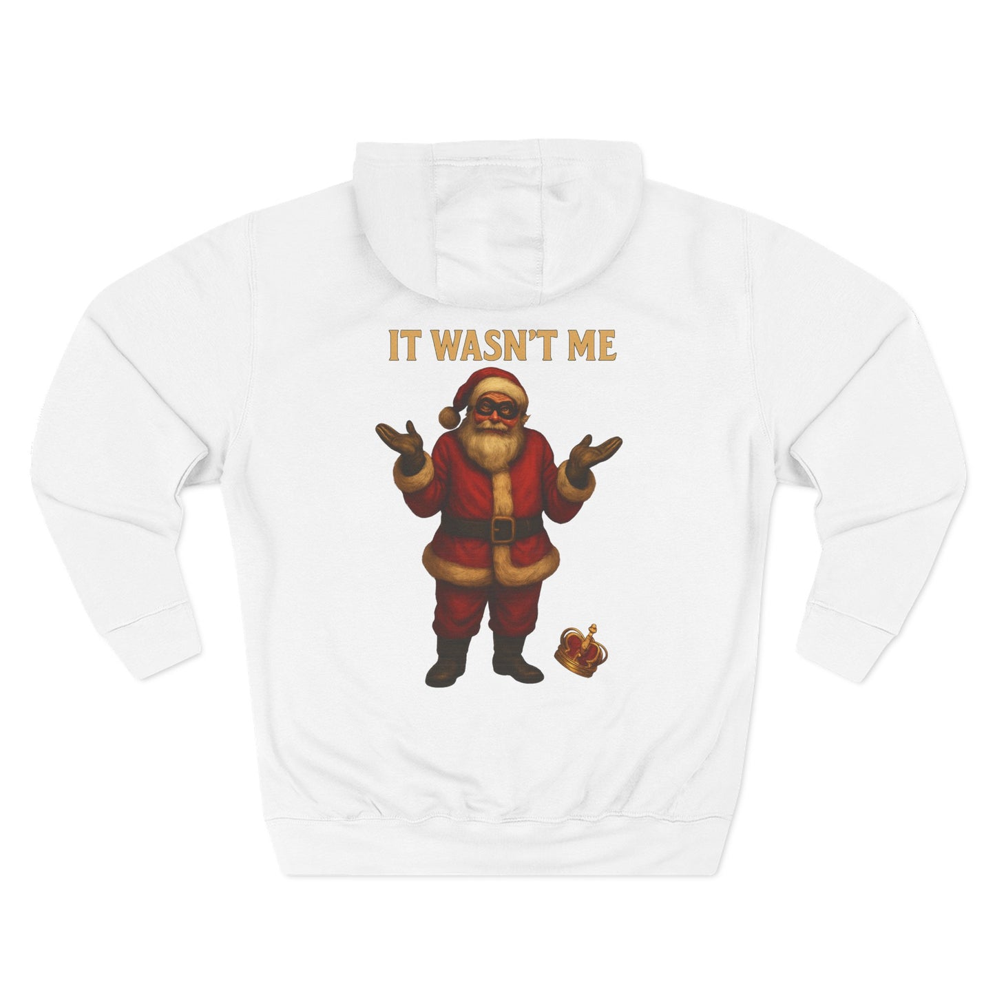It Wasn't Me Santa Hoodie | Christmas Santa Illustration Printify